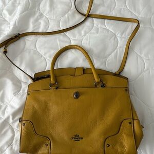 Coach Mustard Leather Satchel